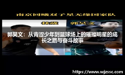 郭昊文：从青涩少年到篮球场上的璀璨明星的成长之路与奋斗故事