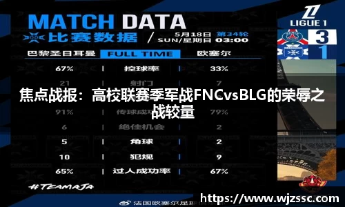 焦点战报：高校联赛季军战FNCvsBLG的荣辱之战较量